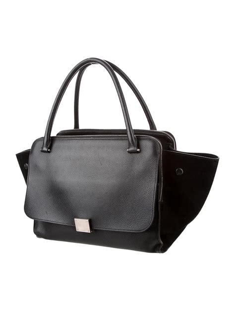 celine zipper trapeze tote